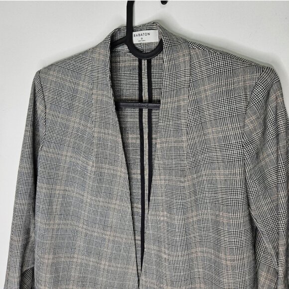 Aritzia Babaton Hip Power Blazer Jacket Sz 0 Plaid Office Corporate Academia - Picture 5 of 14